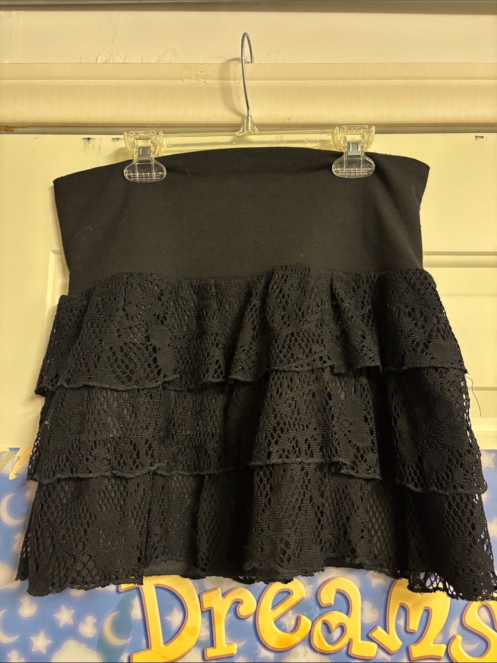 Arizona Jean Company Black Lace Tiered Mini Skirt
